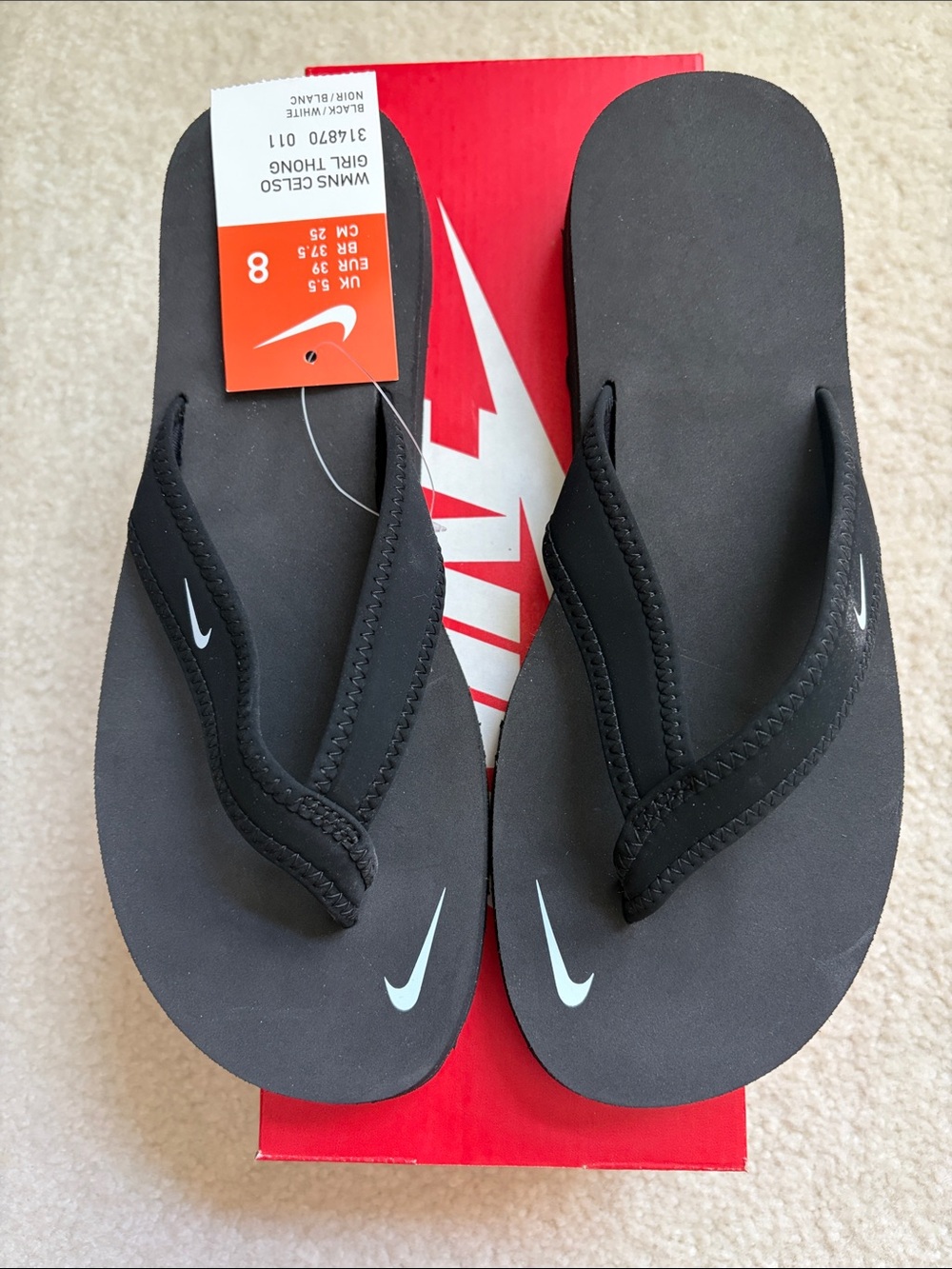 Ladies Nike Celso Girl Thong Flip-Flops - Picture 4 of 8